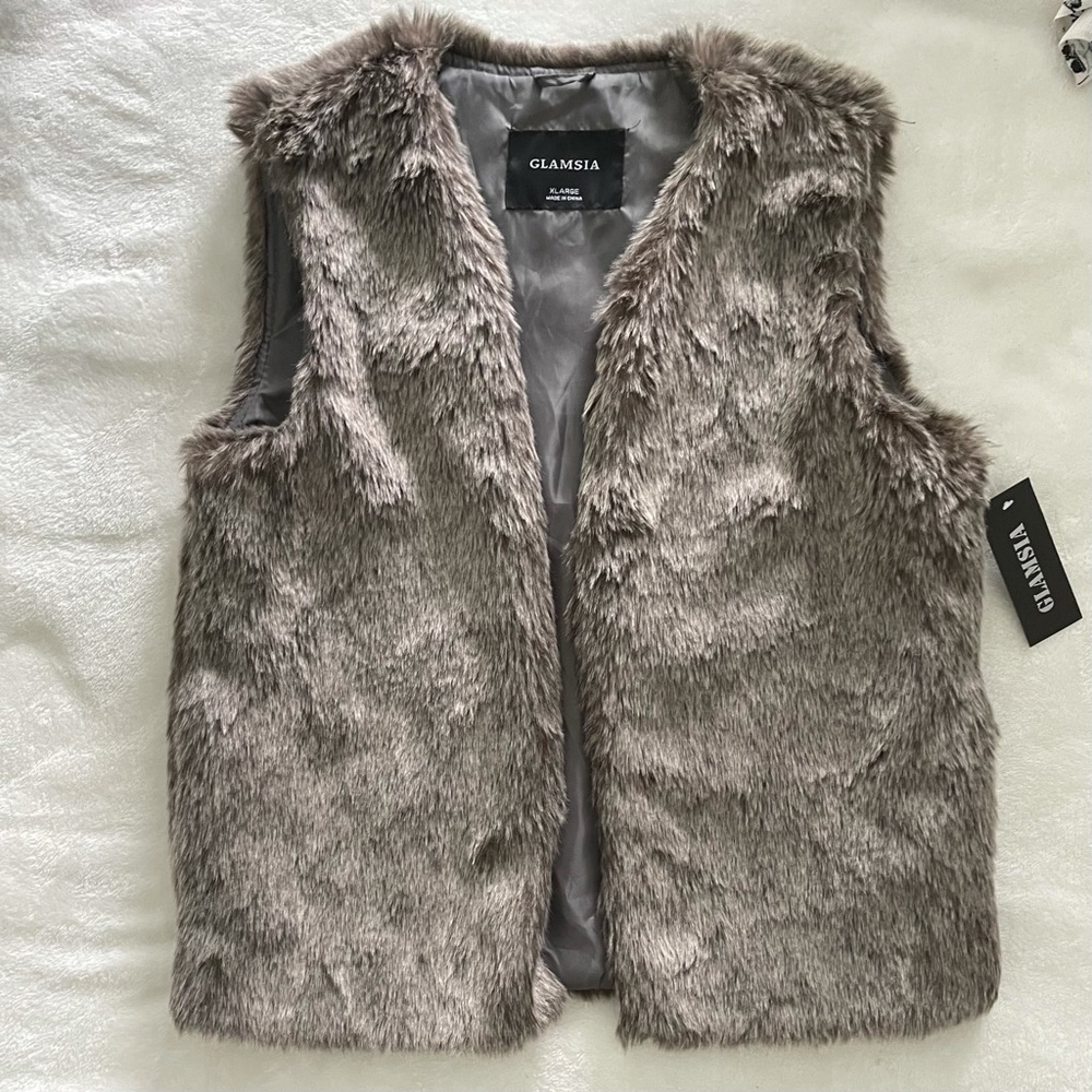 Faux fur vest